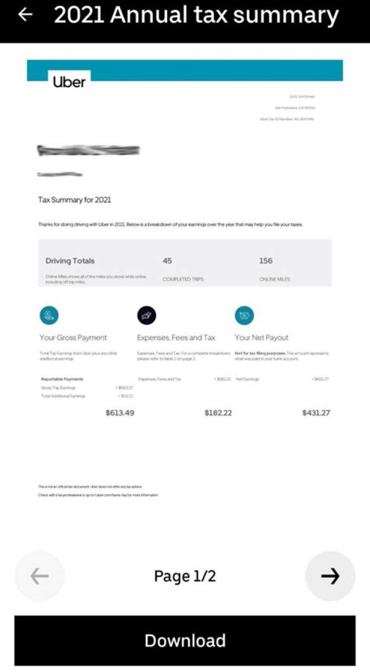 How does Uber provide proof of income?
