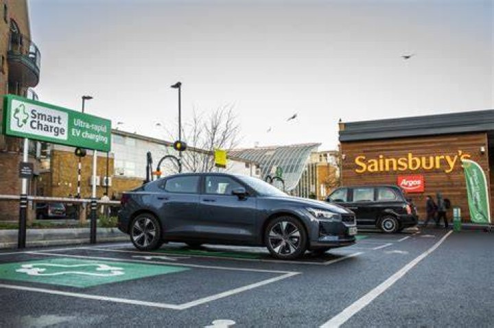 Is electric car charging free at Sainsbury's?
