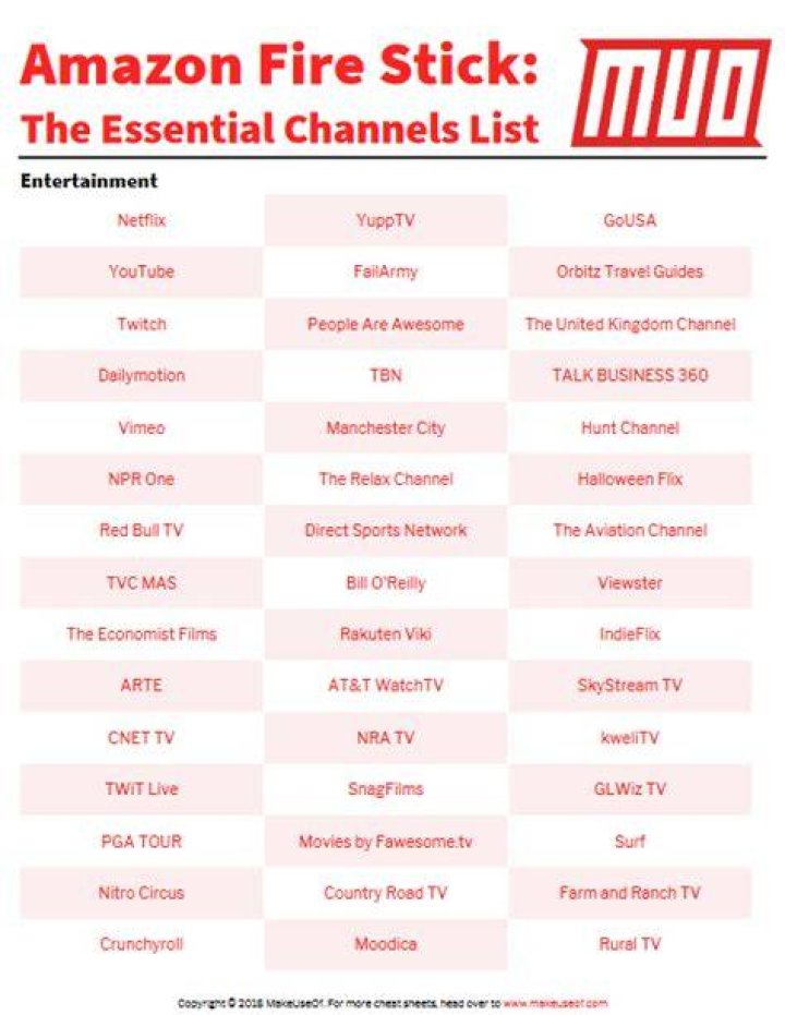 What channels do you get with Firestick?