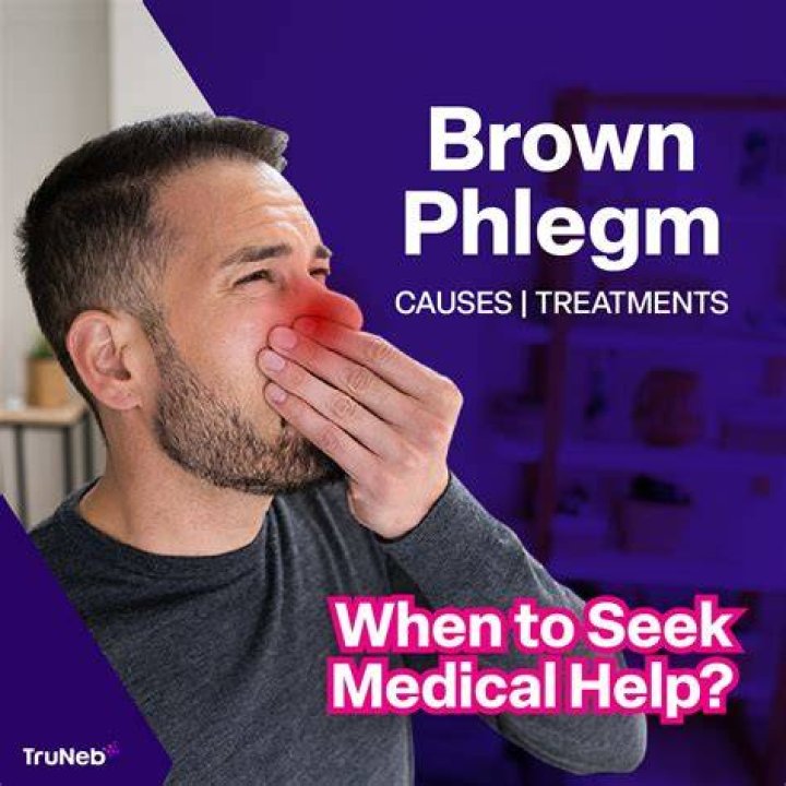 What does dark brown phlegm mean?