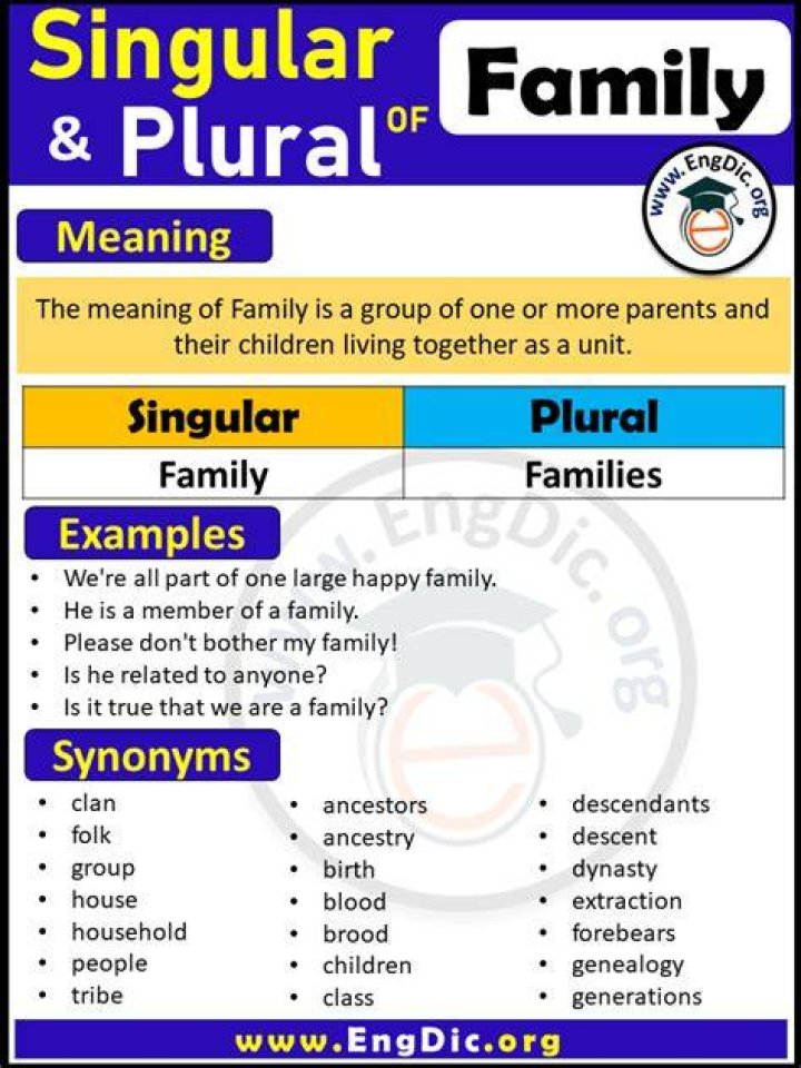What is family plural?